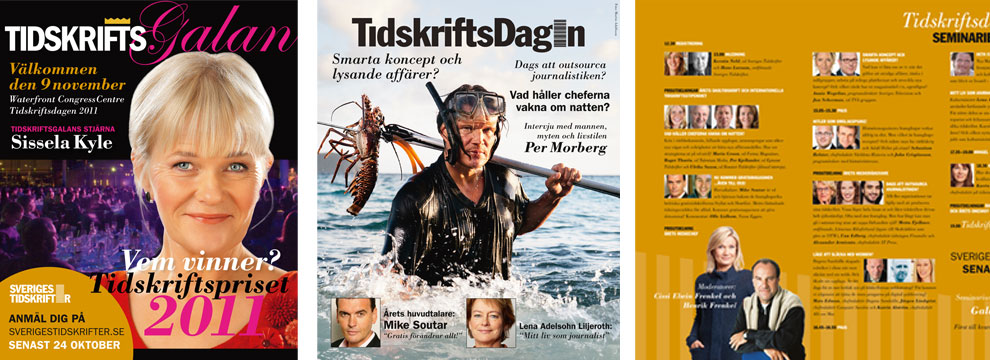 Designmaterial för Tidskriftsgalan Stockholm